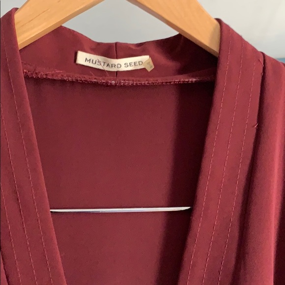 Burgundy pant jumpsuit - Picture 5 of 6